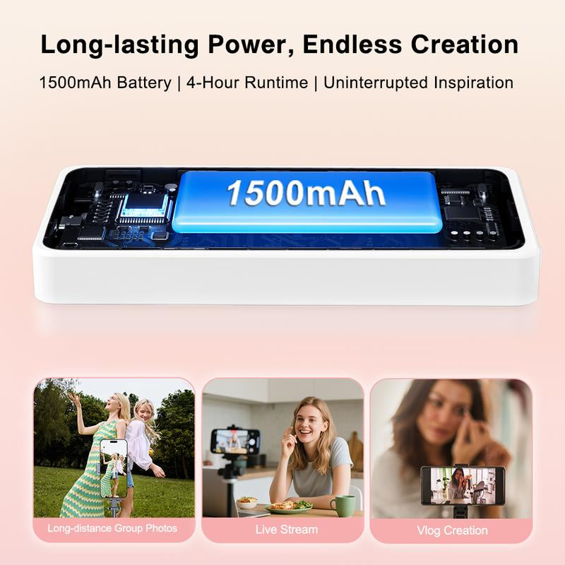 Magnetic Phone Vlog Selfie Monitor Screen,1080P Wireless Back‑Camera Monitor-Phone Vlog Selfie Monitor Screen 1080P HD Magnetic Phone Holder Clip Mount for Tiktok Live Streaming Vlogging Creator[Not Compatible with Iphone 17]